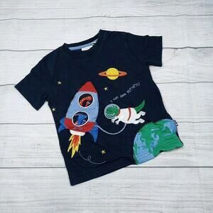 4/5 Jojo Maman Bébé Space Dino Applique Tee